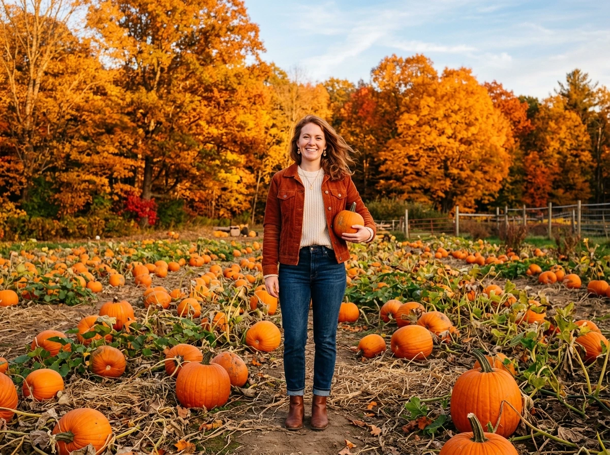 The Fall Picture Outfit for a Pumpkin Patch or Orchard Day