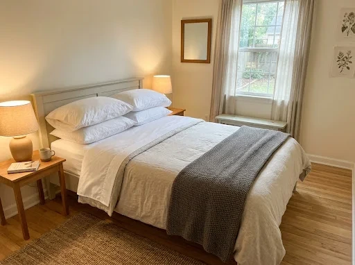 The Guest Bedroom Bedding Aesthetic That Makes Anyone Feel Like a Welcome Visitor