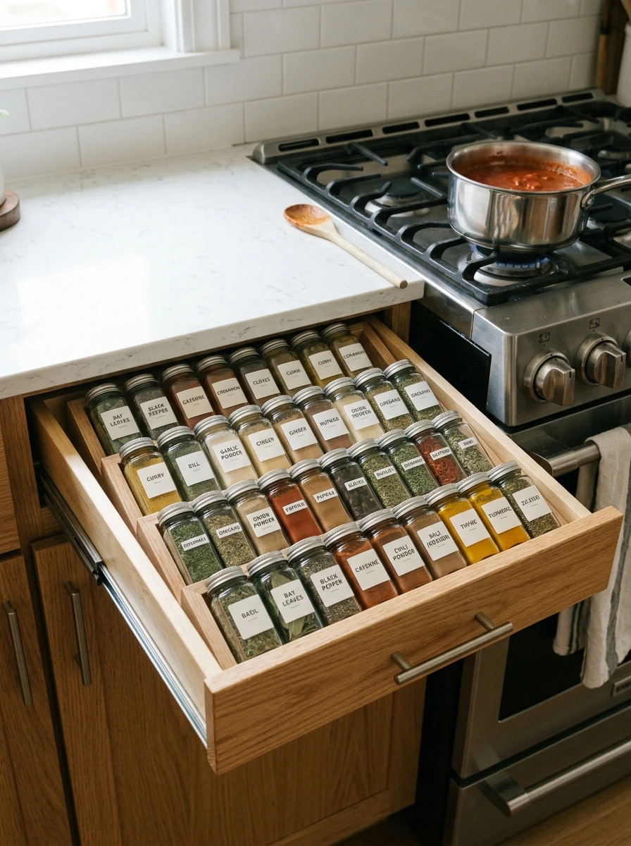 The Kitchen Spice Drawer System That Beats the Rack