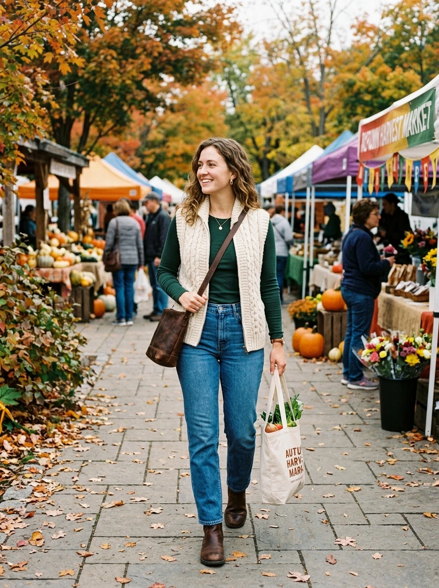 The Knit Vest Outfit That Surprised Me This Fall