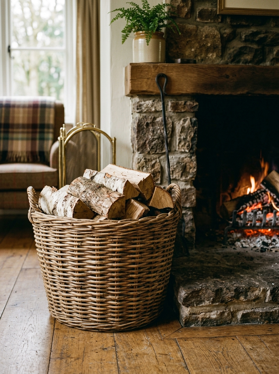 The Log Basket Sitting Empty by the Hearth Is Still Doing Its Job