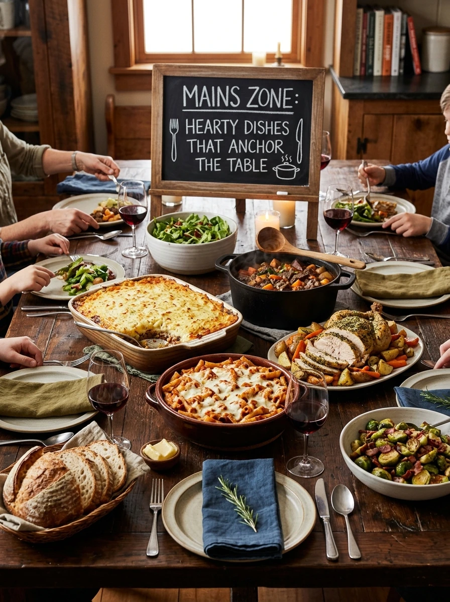 The Mains Zone: Hearty Dishes That Anchor the Table
