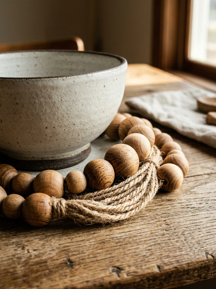 The Textured Bowl and Bead Garland Combo