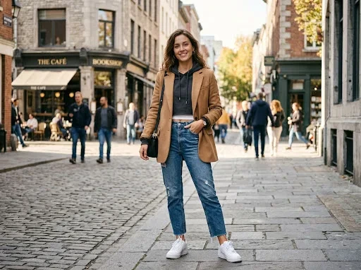 The Warm Fall Outfit Built Around a Puffer Vest and Turtleneck