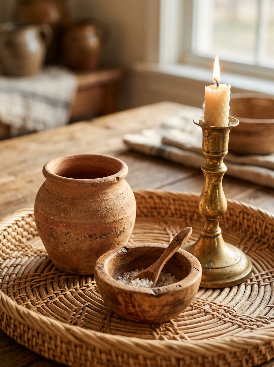 The Warm Terracotta and Wood Grouping