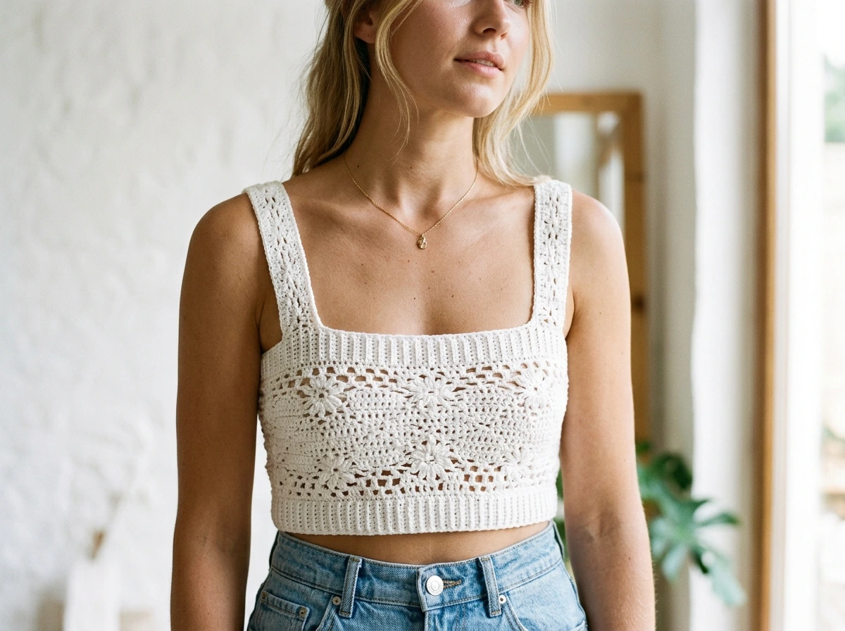 This Square Neck Crop Top Is Where Shaping Finally Clicks