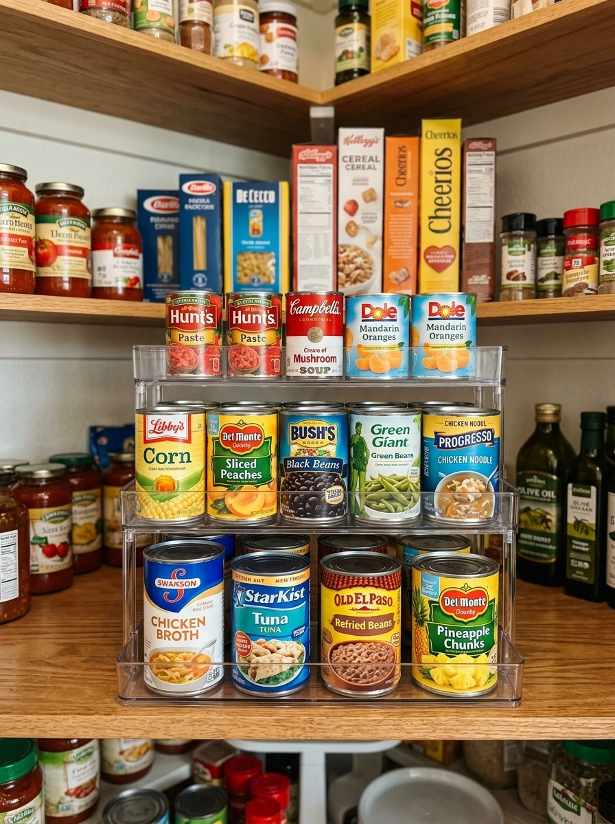 Tiered Shelves Solve the Depth Problem in Your Kitchen Pantry