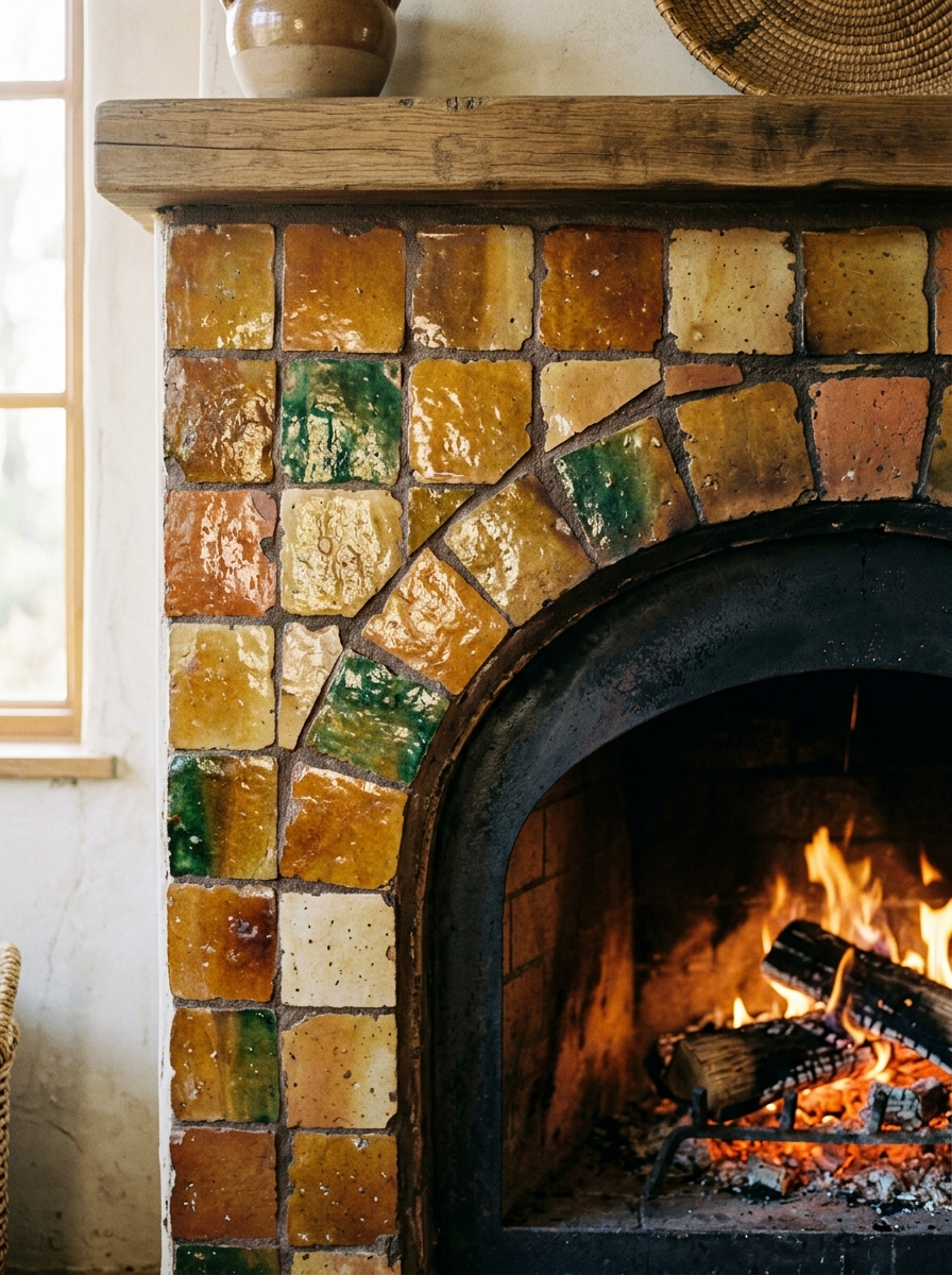 Tile Can Rescue a Brick Fireplace That Stopped Feeling Right