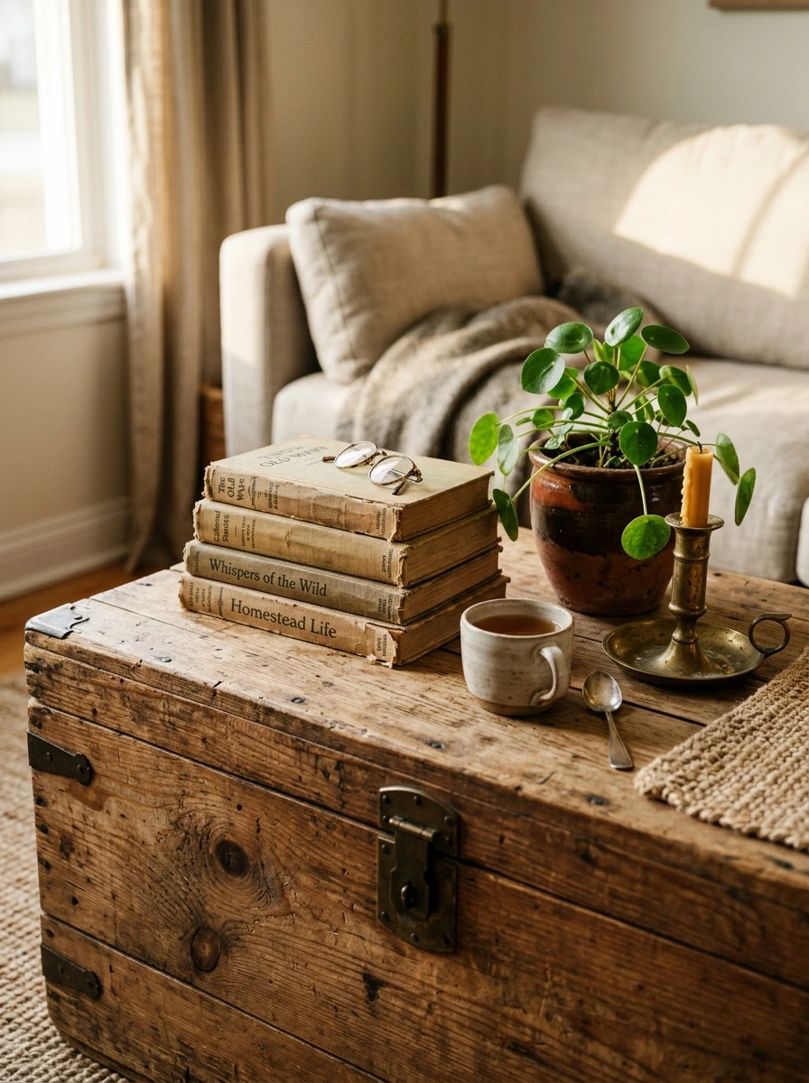 Vintage-Styled Coffee Table Vignettes