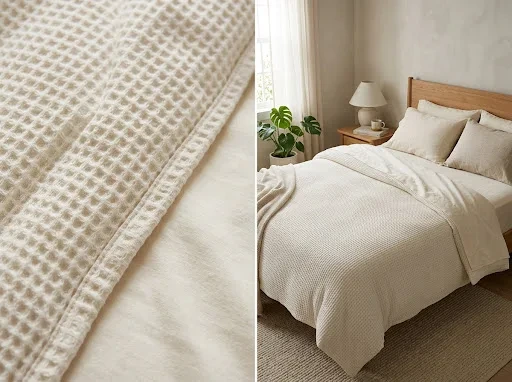 Waffle Weave Bedding Aesthetic, and Why Texture Is Doing All the Styling Work