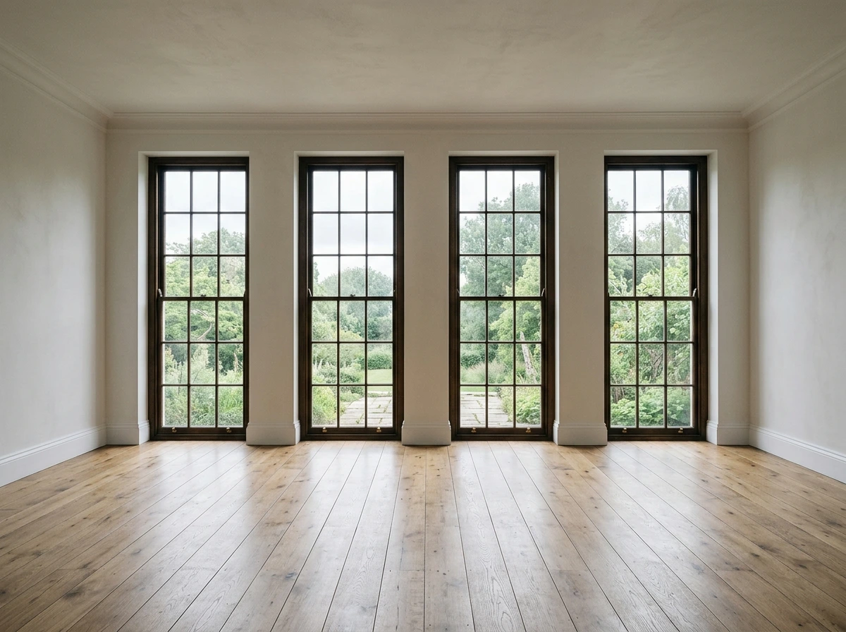 Window Proportion and Placement in a Classic American Living Room