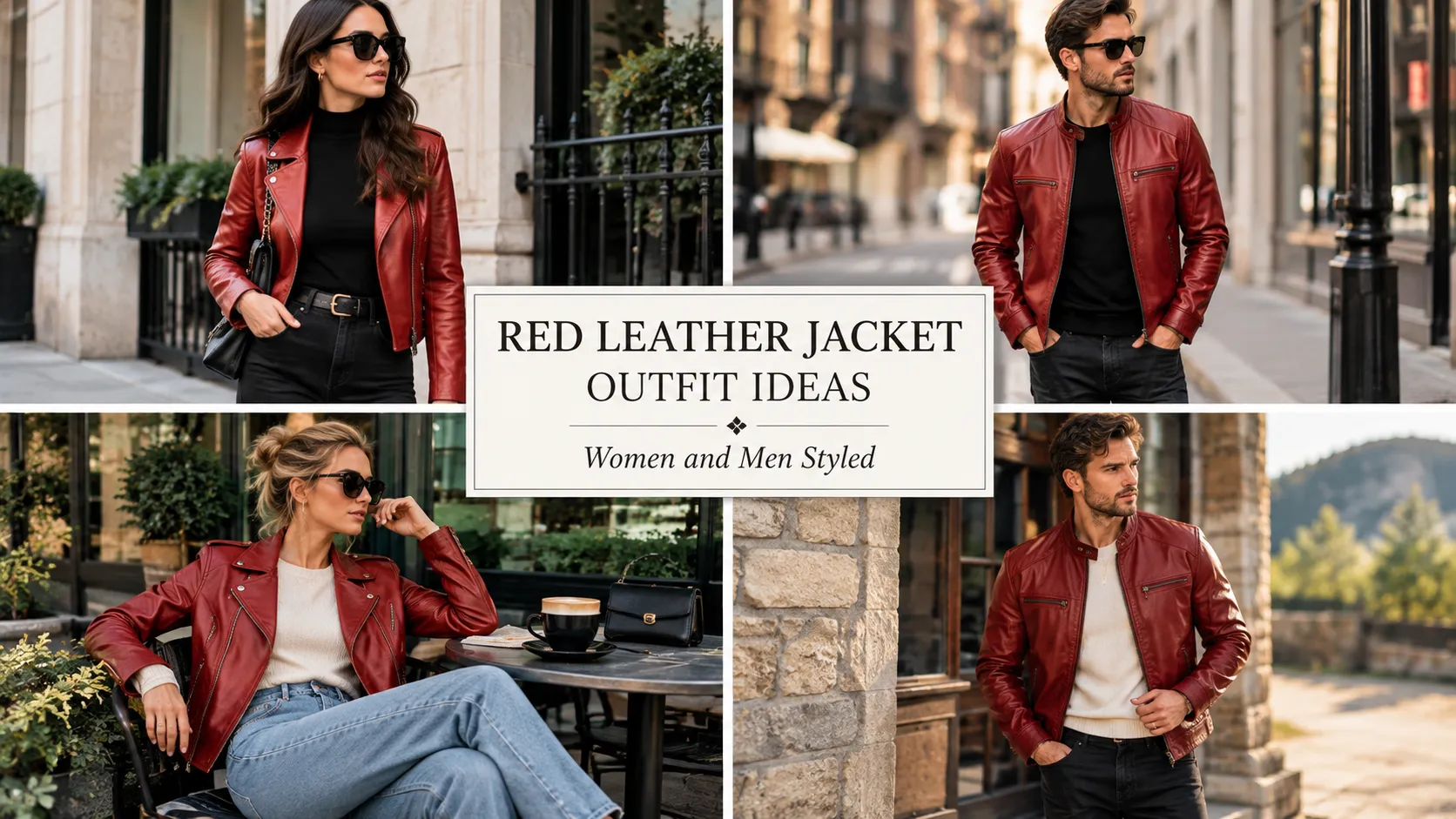 Red Leather Jacket Outfit Ideas