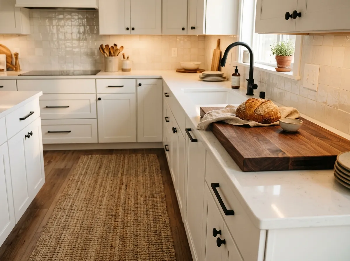 Adding Warmth to White Kitchens