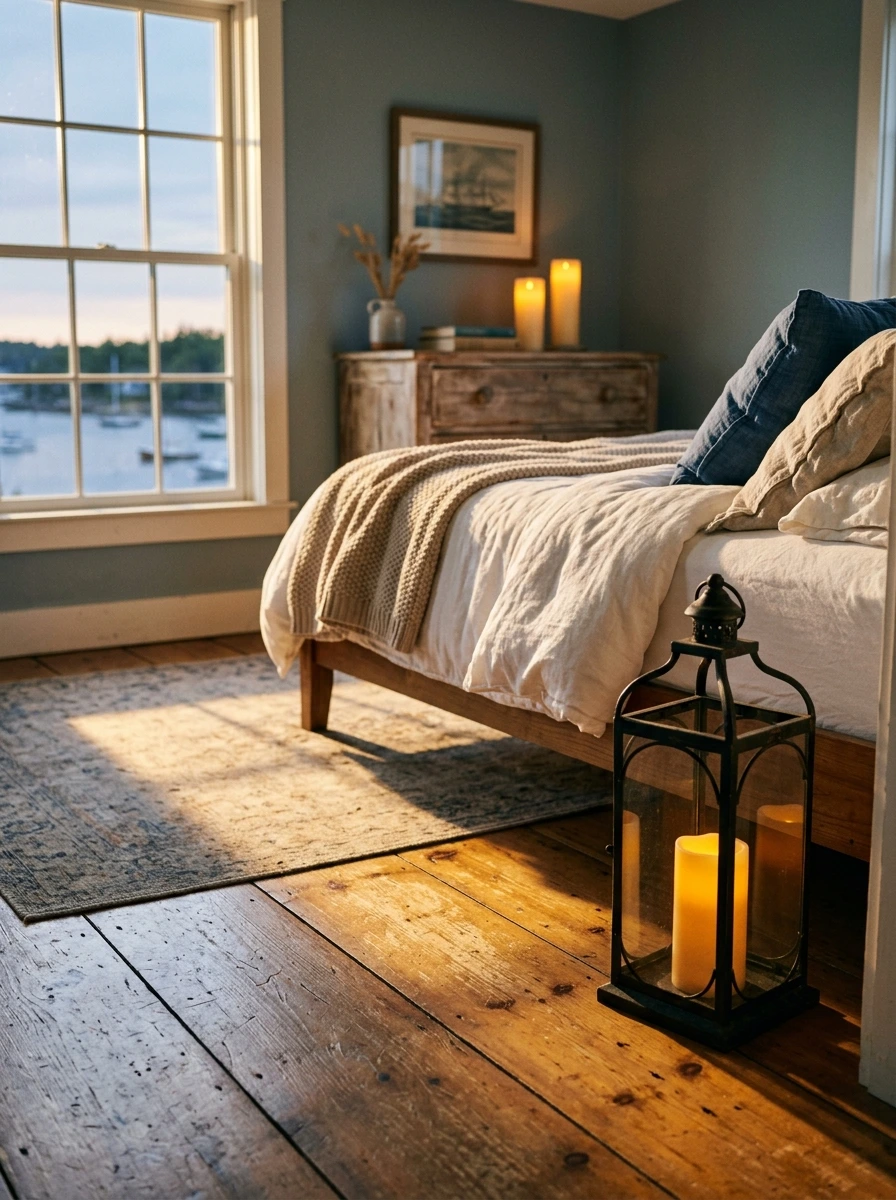 Amber Flameless Candles and Lanterns With a Ship Captain's Cabin Past