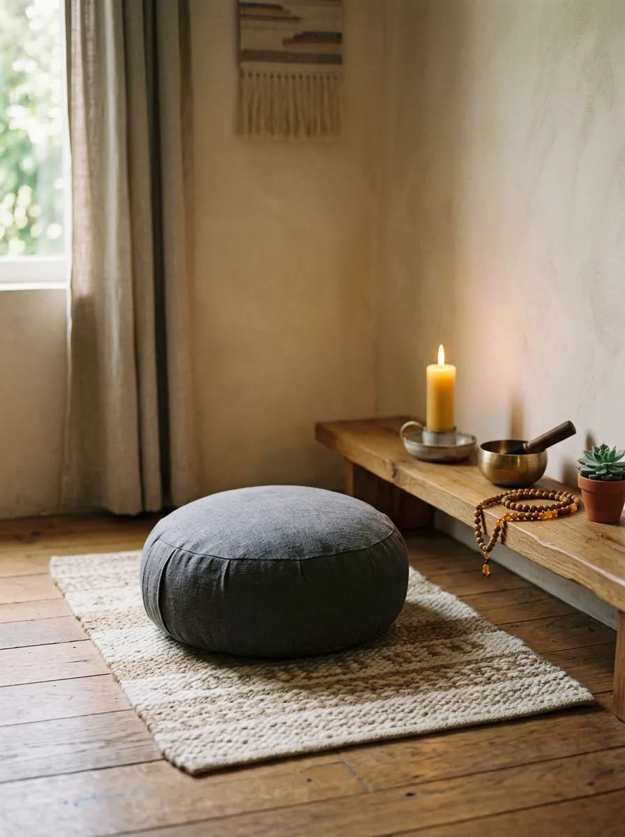 Before: A Meditation Corner That Was Really a Cushion in the Way. After: A Zone With Its Own Purpose