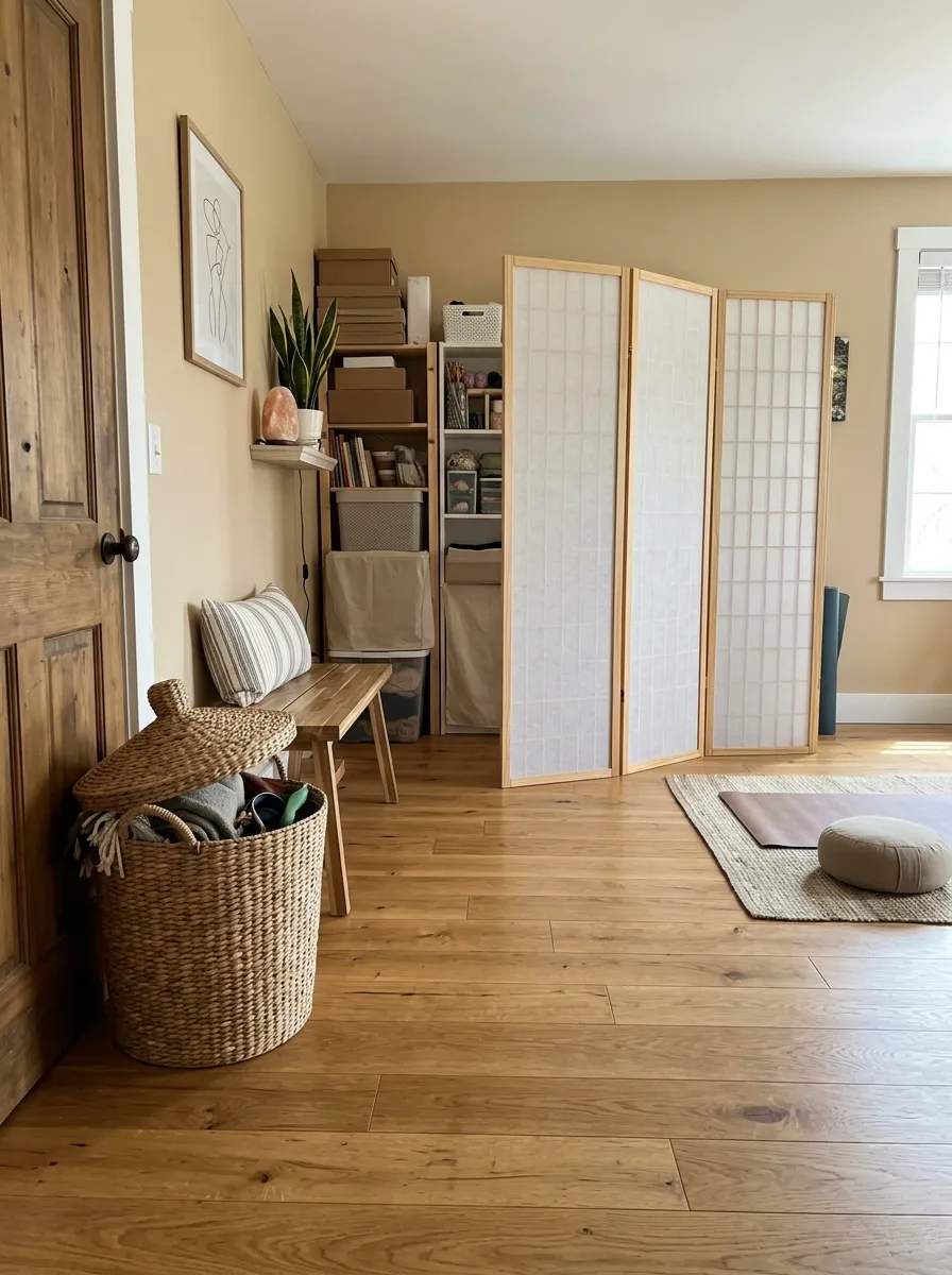 Before: Household Clutter Creeping In. After: Home Workout Room Ideas That Protect the Space