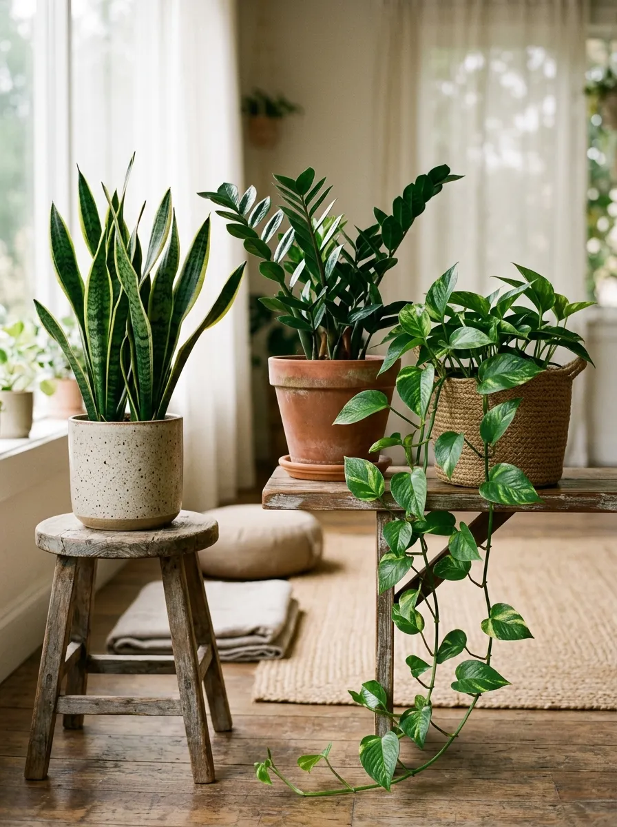 Before: Plants Nobody Remembered. After: The Yoga Room Plants That Survive