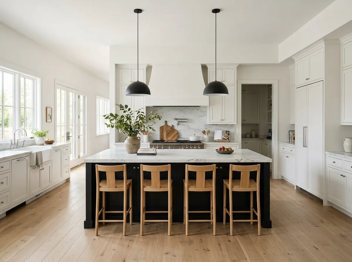 Black Islands in White Kitchens