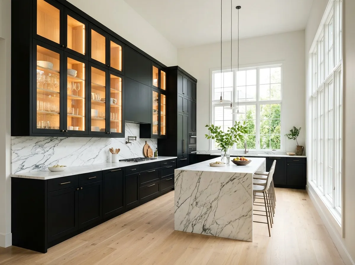 Black Upper Cabinets: A Bold Call