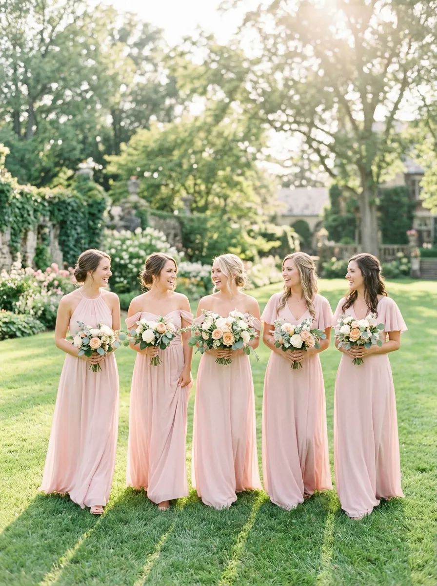 Blush Bridesmaid Dress Color Ideas