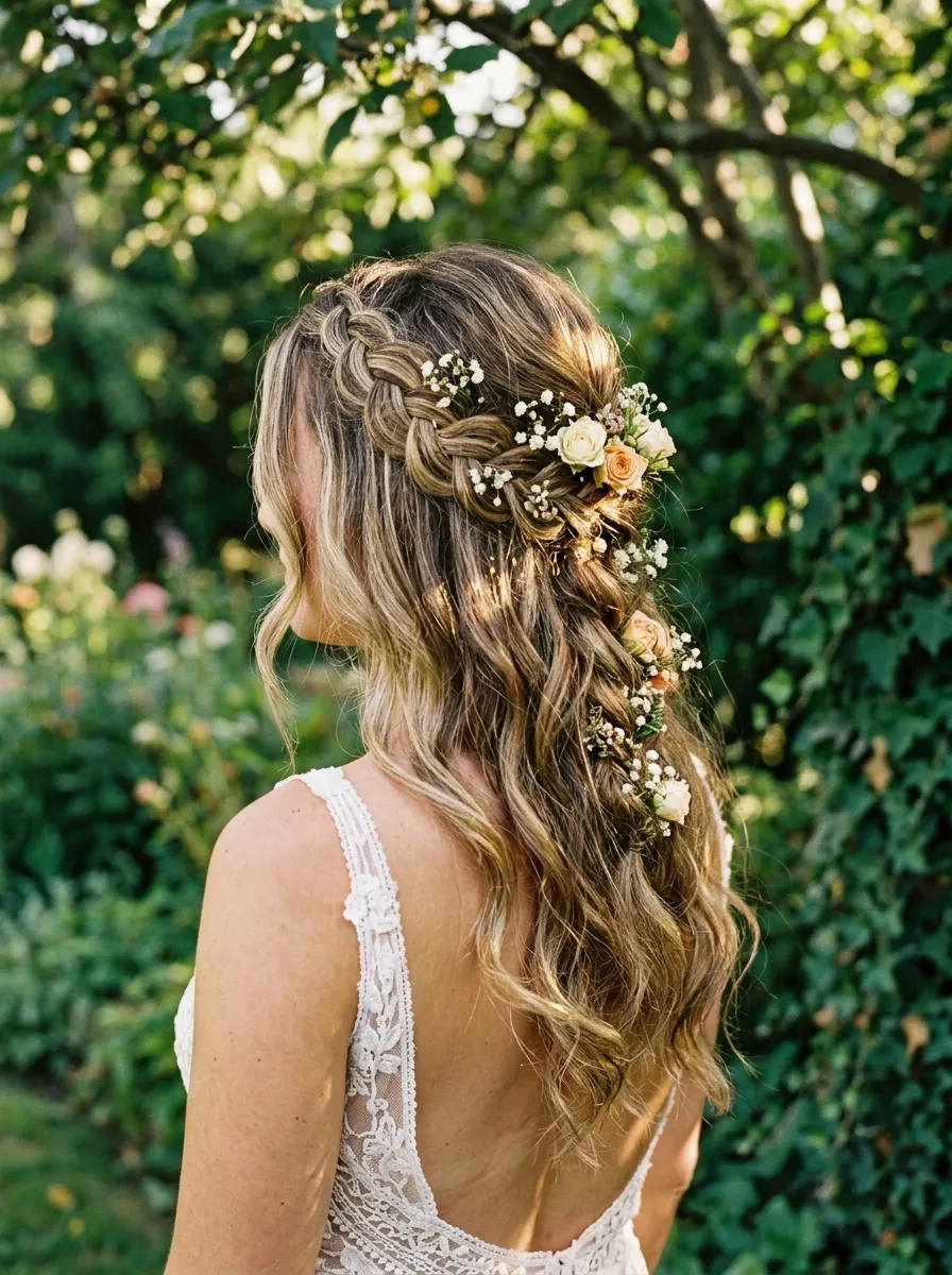 Braided Half Up Boho Look