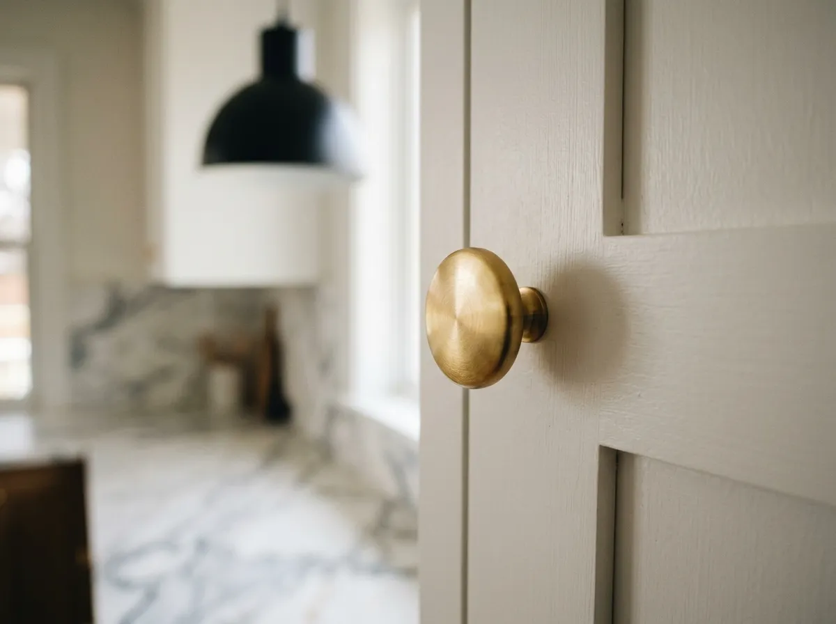 Brass Hardware in Black and White