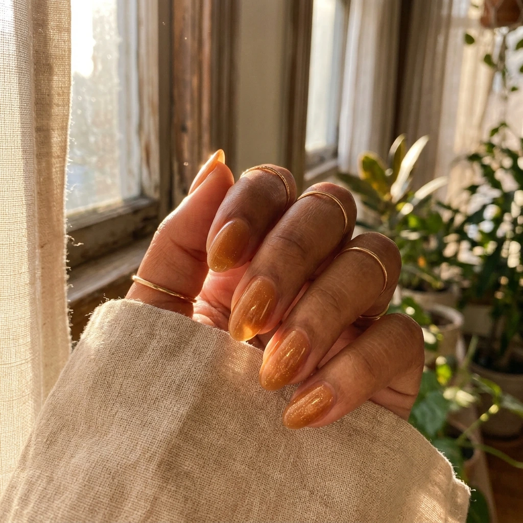 Caramel Nails, Autumn Finish