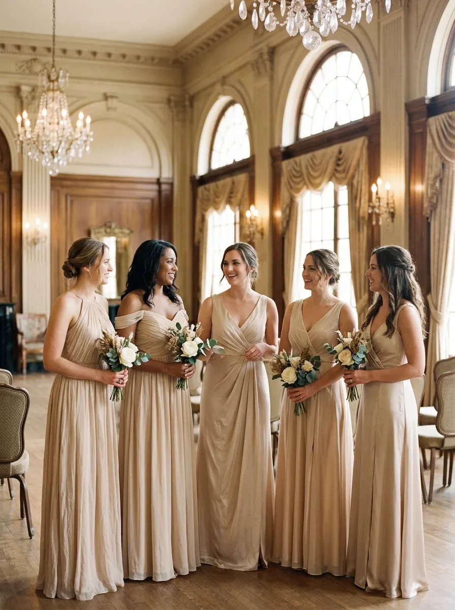 Champagne Bridesmaid Dress Color Ideas
