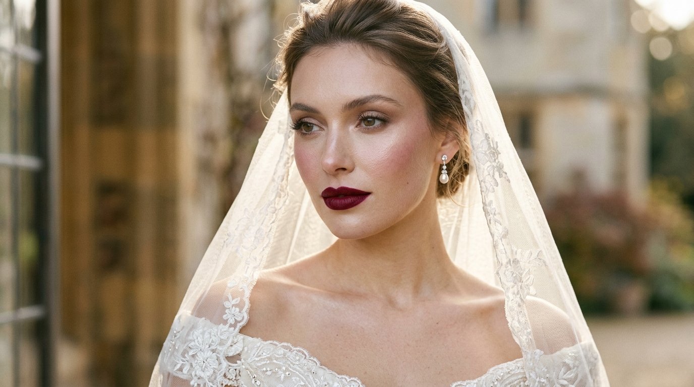 Complete Bridal Makeup Bold Lip