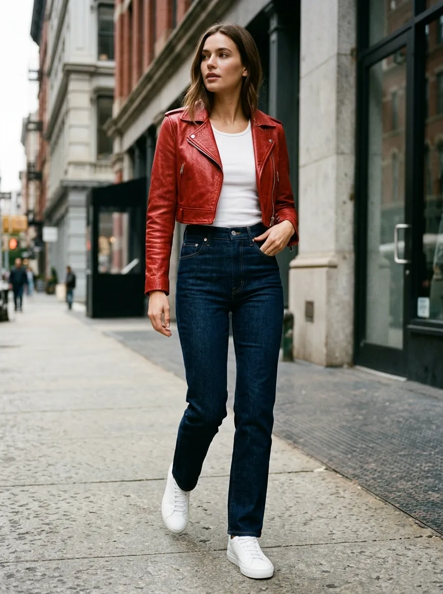 Cropped Jacket Needs High Waist