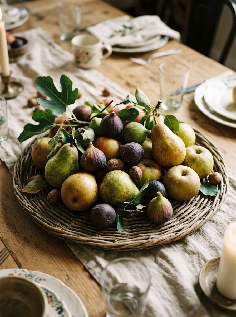 Dinner Table Centerpiece Ideas That Become Dessert: The Seasonal Fruit Arrangement
