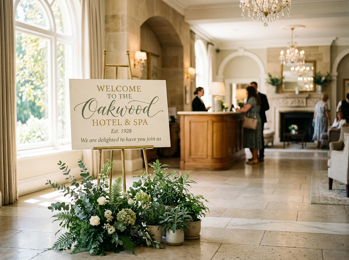 Doors Cue: Wedding Decoration Ideas Begin With a Welcome Sign Guests Actually Read