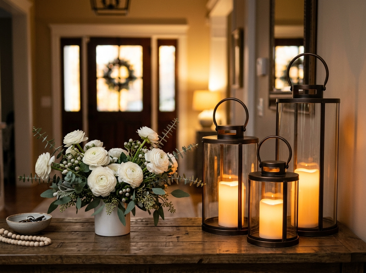 Foyer Cue: Lantern Clusters and Wedding Centerpiece Ideas for the Entry