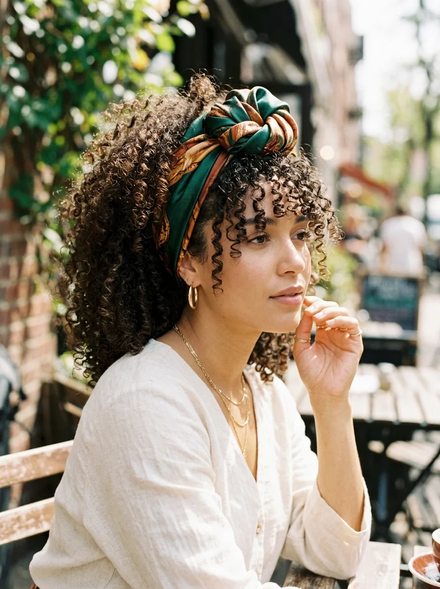Headscarf Curly Hair Method