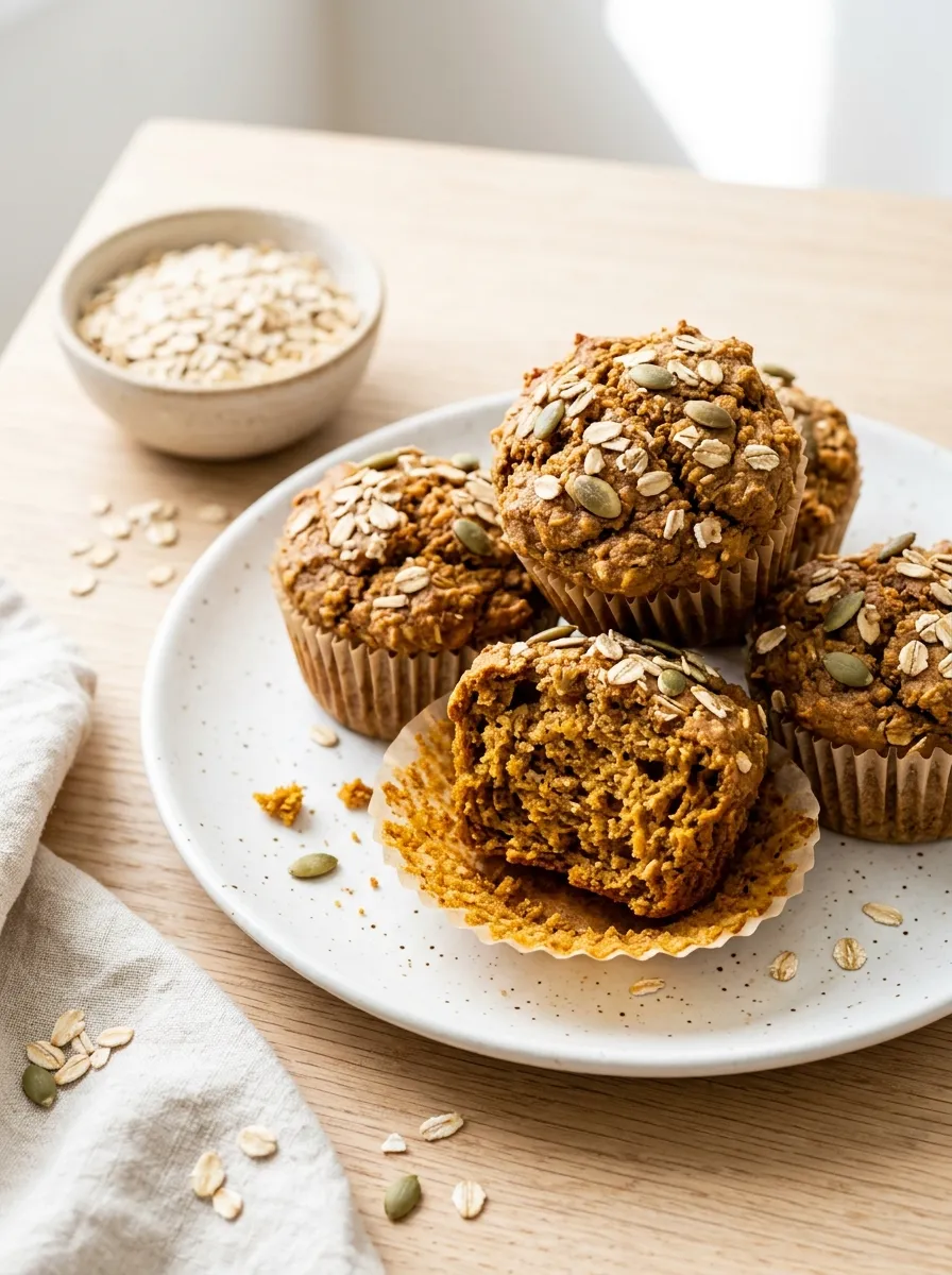 Healthy Pumpkin Muffins, No Sugar