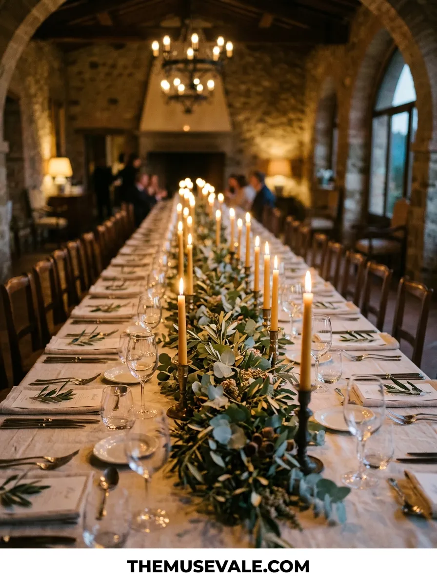 Hold the Banquet Garland Until the Wedding Tablescape Is Measured
