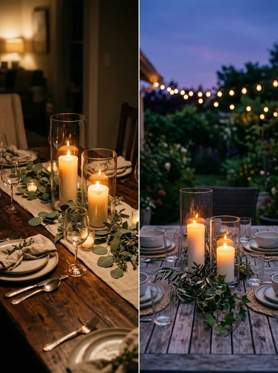 Lantern Centerpiece Ideas for the Dining Table, Indoors and Out