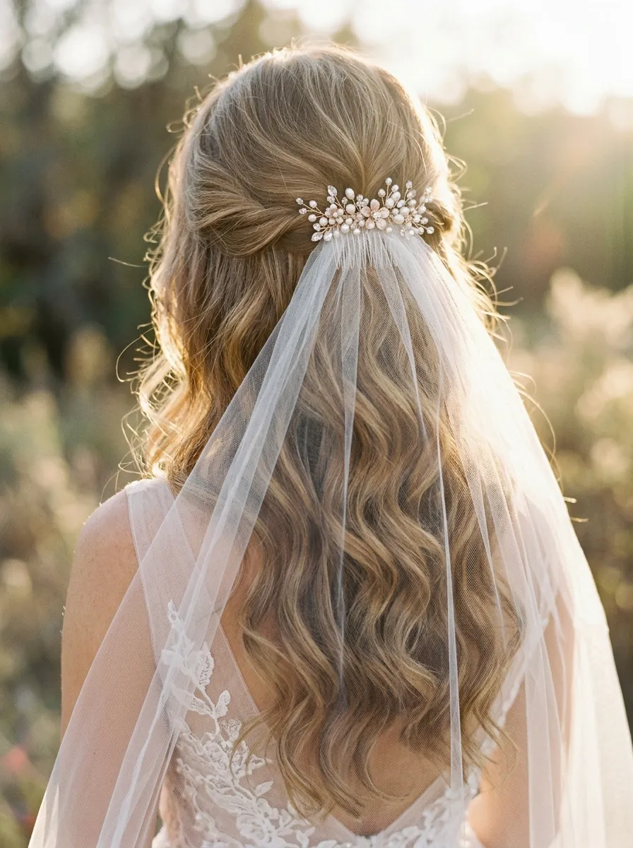 Loose Hair With Veil