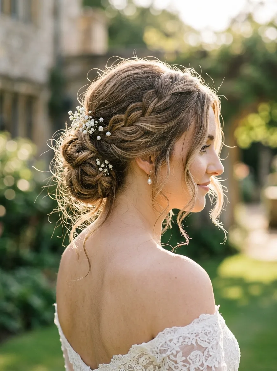 Loose Updo With Face Pieces