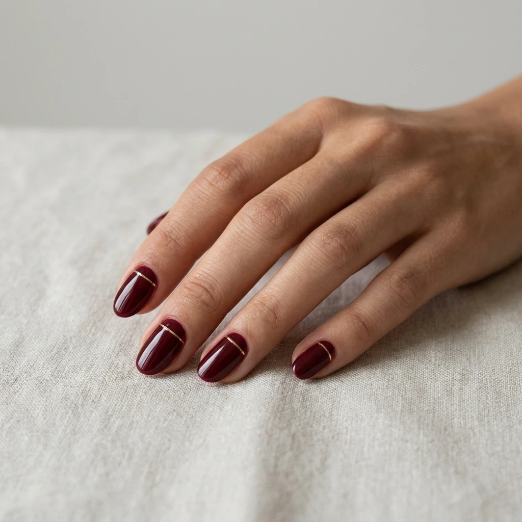 Minimalist Wine Nails