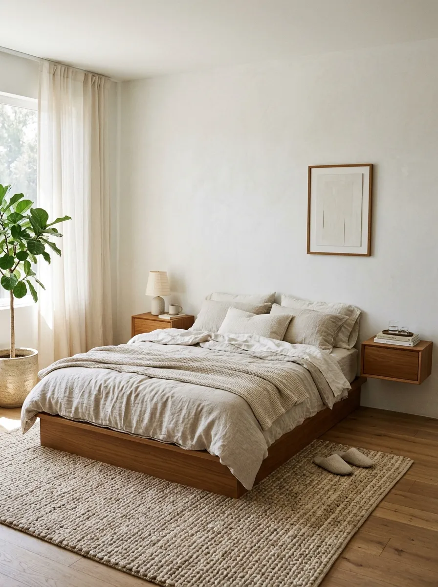 Modern Minimalist Couples Bedroom