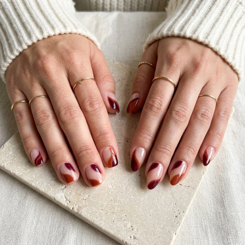 Negative Space Fall Nails