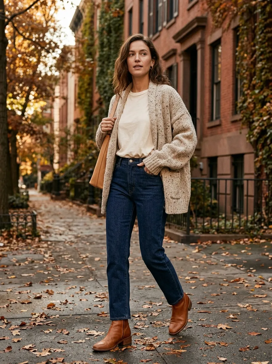 Neutral Cardigan Outfits for Women