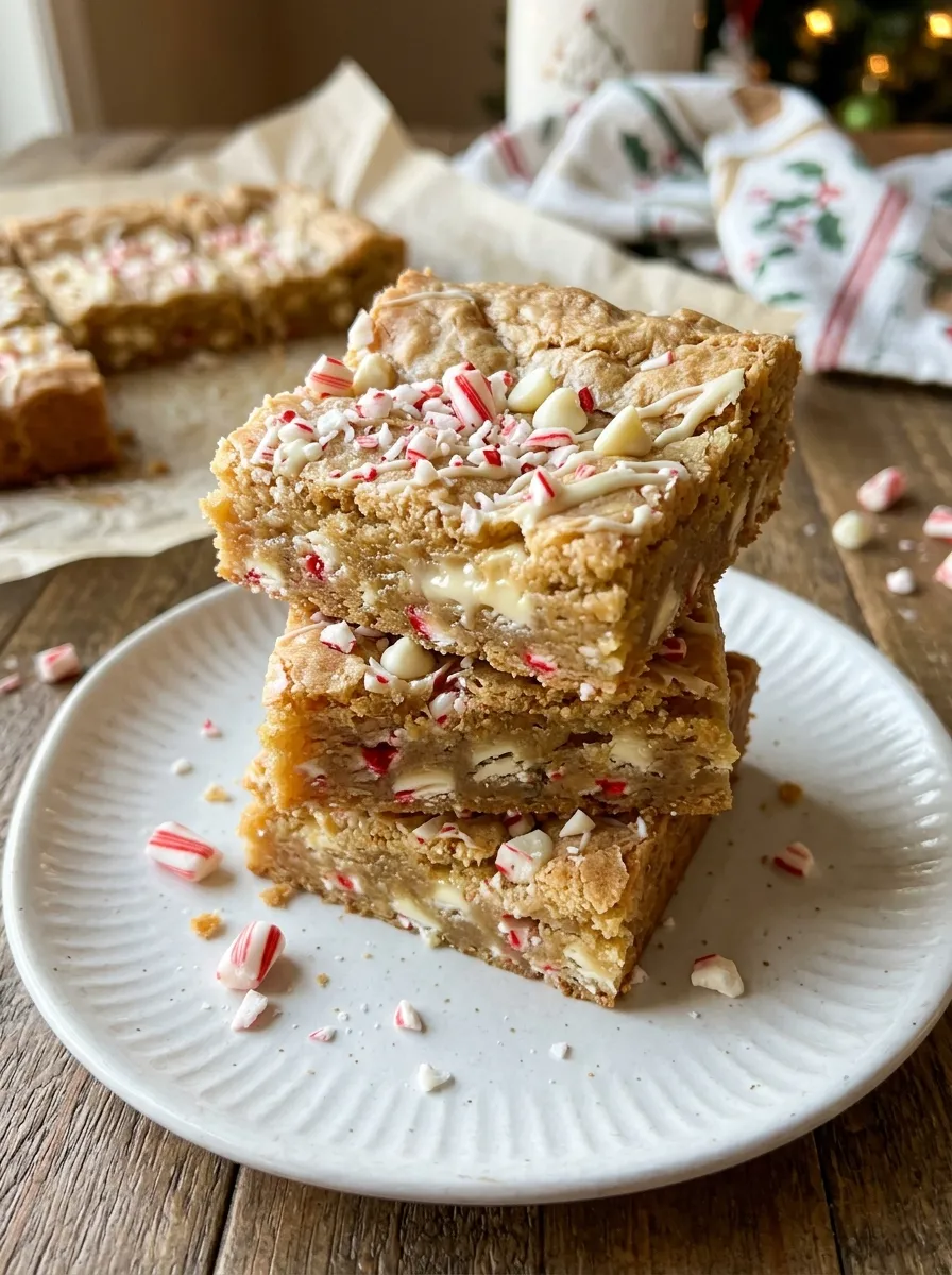 Peppermint White Chocolate Blondies: The Bar That's Easier Than a Brownie and More Interesting