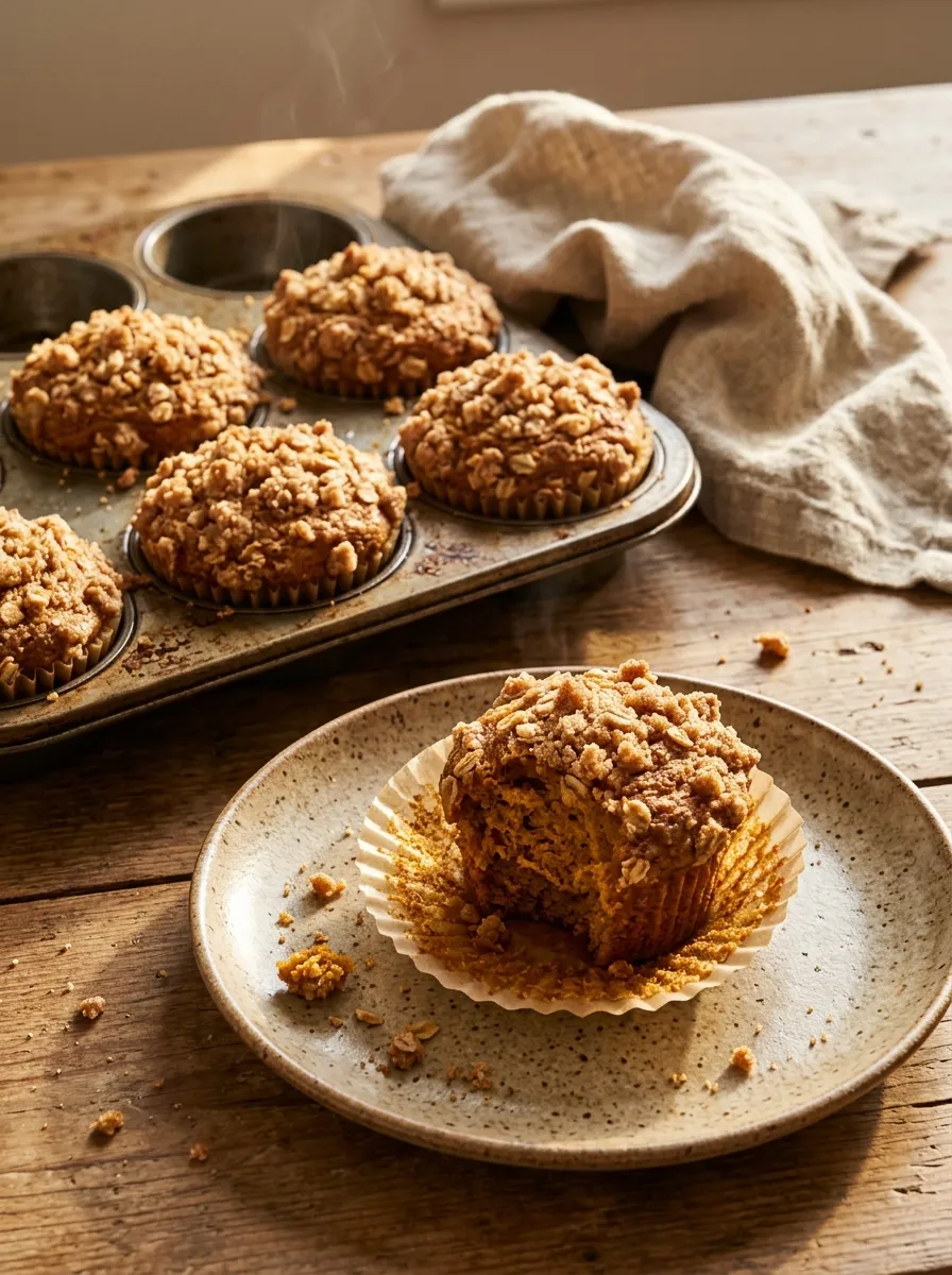 Pumpkin Muffins With Streusel Top
