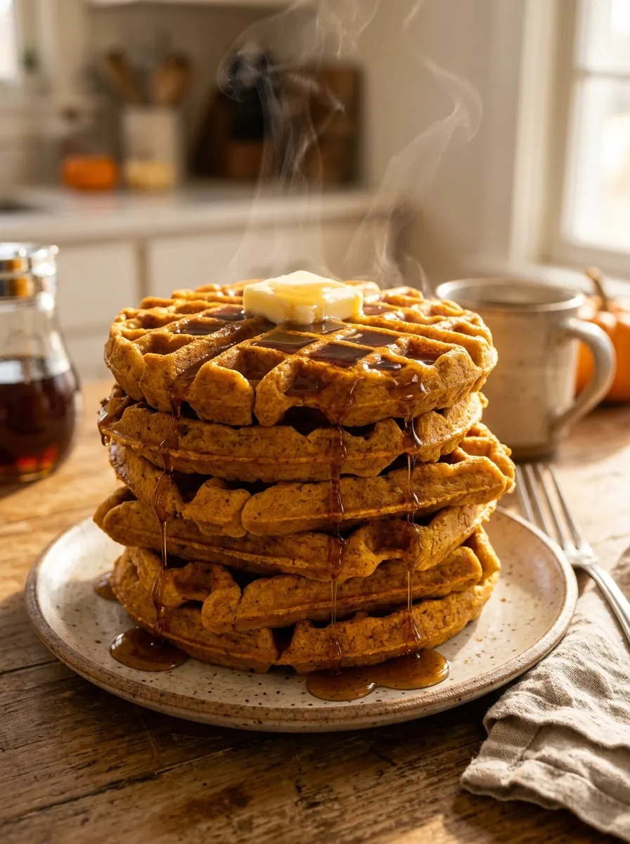 Pumpkin Waffles, Crispy Every Time