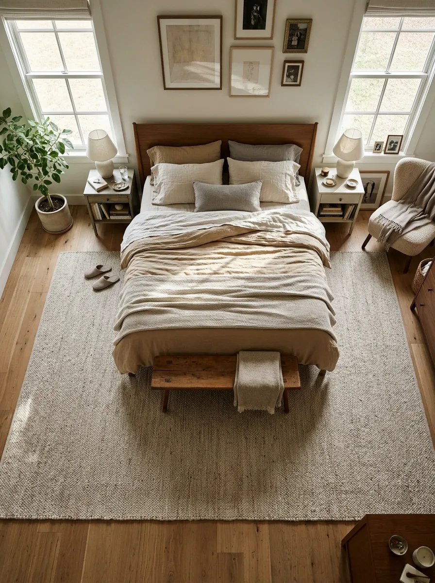 Rugs That Anchor the Bed