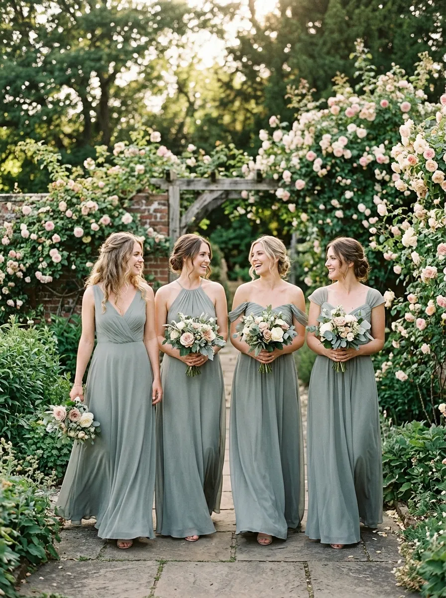 Sage Green Bridesmaid Dress Color Ideas