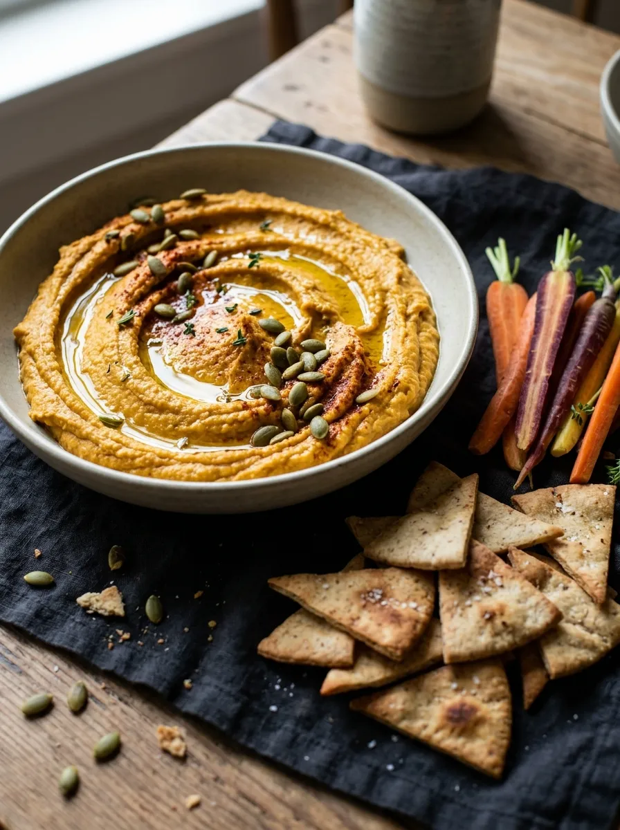 Savory Pumpkin Hummus Dip