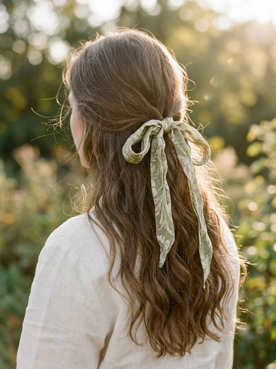 Scarf as Hair Ribbon